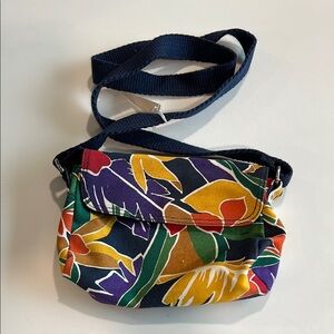 Vintage Liz Claiborne - Hawaiian floral canvas crossbody